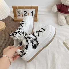 Giày thể thao nữ sneaker độn đế trắng H108 JAENIA G013 - Thời trang học sinh giá rẻ, tiện lợi và phong cách