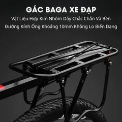 Gác Baga Xe Đạp BIKE PRO Hợp Kim Nhôm Không Gỉ Tải Trọng 60kg - Tiện Lợi Cho Chuyến Đi Dài Hàng Ngày