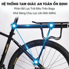 Gác Baga Xe Đạp BIKE PRO Hợp Kim Nhôm Không Gỉ Tải Trọng 60kg - Tiện Lợi Cho Chuyến Đi Dài Hàng Ngày