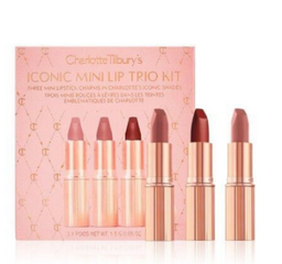 Set Son Charlotte Mini 3 Màu - Bộ Son Tôn Da Mịn Màu Đỏ, Hồng, Vàng Trendy - Phụ Kiện Trang Điểm Không Thể Thiếu