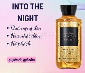 Sữa Tắm Bath & Body Works Into the Night 295ml - Hương Thơm Ngọt Ngào, Chăm Sóc Da Mềm Mại, Mỹ Phẩm Cao Cấp Ứng Dụng Hàng Ngày