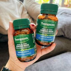 Viên uống bổ não Thompson's Ginkgo 6000 - Tăng cường trí nhớ, cải thiện chức năng não, 60 viên - Sản phẩm từ Úc