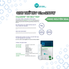 Combo 2 Bộ Test Phát Hiện Sớm HIV Checknow - Kiểm Tra Tình Trạng Sức Khỏe Tại Nhà - Thương Hiệu Chính Hãng Abbott