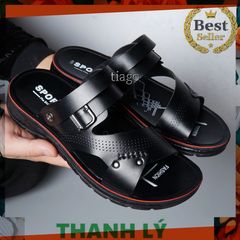 Dép Da Nam Cao Cấp L4 - Chất Liệu Mềm Mại, Đế Cao Su Chống Nước, Ngăn Trơn Trượt, Đầy Đủ Size Cho Nam Giới