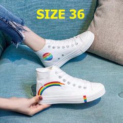 Giày Thể Thao Nữ Cao Cổ Cầu Vồng Thời Trang - Sneaker Dễ Phối Đồ Đi Học và Đi Chơi Hàng Chính Hãng
