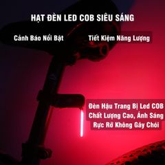 Đèn Hậu Xe Đạp PÊ ĐAN Siêu Sáng Chống Nước với 4 Chế Độ Sáng - Đèn Cảnh Báo Ban Đêm cho Xe Đạp, An Toàn Khi Đi Đêm