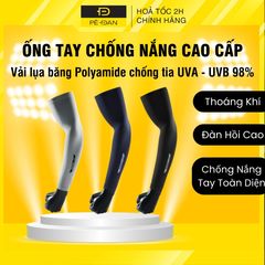 Ống Tay Dài Chống Nắng PÊ ĐAN UPF50+ - Găng Tay Thể Thao Chất Liệu Lụa Băng Chống UV 98%, Thời Trang Nam Nữ, Dùng Đi Ngoài Trời