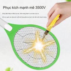 Vợt Đập Ruồi Điện 3 Lớp - Thiết Bị Diệt Muỗi, Côn Trùng Hiệu Quả Cho Nhà Ở, Văn Phòng, Cắm Trại