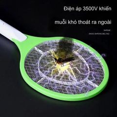 Vợt Đập Ruồi Điện 3 Lớp - Thiết Bị Diệt Muỗi, Côn Trùng Hiệu Quả Cho Nhà Ở, Văn Phòng, Cắm Trại