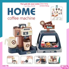 Quầy Pha Cà Phê Đồ Chơi 40 Chi Tiết, Có Nhạc Và Hiệu Ứng Nước Chảy