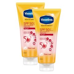 Combo 2 dưỡng thể hỗ trợ chống nắng, làm sáng da Vaseline Healthy Bright SPF 50+ PA++++