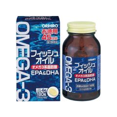 Viên Uống Dầu Cá Omega-3 Orihiro Nhật Bản Bổ Sung EPA DHA Hỗ Trợ Tim Mạch - 180 Viên Thực Phẩm Chức Năng