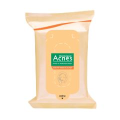 Khăn Giấy Tẩy Trang Acnes Make Up Remover Sheet - 20 Miếng, Duy Trì Độ Ẩm, Làm Sạch Lỗ Chân Lông, Phù Hợp Cho Da Nhạy Cảm