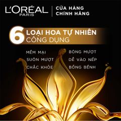 Dầu Gội L'Oreal Elvive Tinh Dầu Hoa Tự Nhiên 650ml - Phục Hồi Tóc Khô Xơ, Nuôi Dưỡng Suôn Mượt, Hương Thơm Dễ Chịu