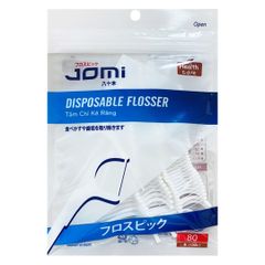 Tăm Chỉ Kẽ Răng Jomi - Tăm Nha Khoa Nhựa Dùng Một Lần 80 Chiếc Chăm Sóc Nướu Nhạy Cảm, Giúp Làm Sạch Sâu Kẽ Răng