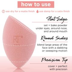 Mút Tán Phấn Phủ Real Techniques Miracle Powder Sponge - Chất Liệu Bông Nhẹ, Tán Đều Không Vón Cục, Trang Điểm Hoàn Hảo