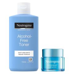 Combo Neutrogena nước hoa hồng và kem dưỡng cho da dầu