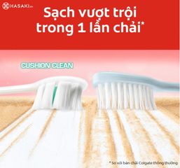 Bộ 2 Bàn Chải Đánh Răng Colgate Cushion Clean - Tạo Bọt Kem Siêu Mịn, Lông Chải Siêu Dày Cho Hàm Răng Sạch Sáng Bóng
