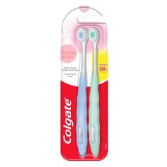 Bộ 2 Bàn Chải Đánh Răng Colgate Cushion Clean - Tạo Bọt Kem Siêu Mịn, Lông Chải Siêu Dày Cho Hàm Răng Sạch Sáng Bóng