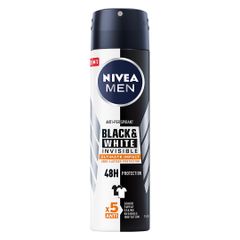 Xịt khử mùi Nivea Men Invisible For Black & White 48H Anti-Perspirant