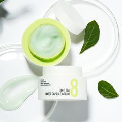 Kem Dưỡng Ẩm B.O.M 8 Chiết Xuất Trà - Eight Tea Water Capsule Cream 50g Cho Da Nhạy Cảm, Cấp Ẩm Nhanh, Giữ Da Mềm Mại