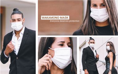 Khẩu Trang Y Tế 4 Lớp Wakamono - Ngăn Bụi Bẩn, Phấn Hoa, Virus COVID-19 - Thiết Kế Siêu Mềm Mại, Thoáng Khí, Hộp 10 Cái