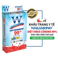 Khẩu Trang Y Tế 4 Lớp Wakamono - Ngăn Bụi Bẩn, Phấn Hoa, Virus COVID-19 - Thiết Kế Siêu Mềm Mại, Thoáng Khí, Hộp 10 Cái