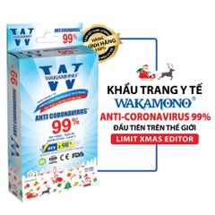 Khẩu Trang Y Tế 4 Lớp Wakamono - Ngăn Bụi Bẩn, Phấn Hoa, Virus COVID-19 - Thiết Kế Siêu Mềm Mại, Thoáng Khí, Hộp 10 Cái