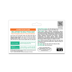 Gel Dưỡng Acnes Scar Care 12g - Mờ Sẹo, Giảm Thâm Mụn Từ Tinh Chất Nghệ, Vitamin C, E - Chăm Sóc Da Sau Mụn Hiệu Quả