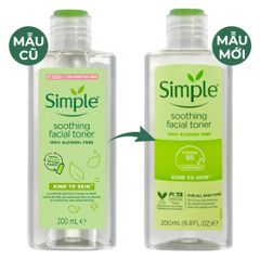 Nước Hoa Hồng Simple Làm Dịu Da Nhạy Cảm 200ml - Toner Cấp Ẩm Từ Thương Hiệu Anh Quốc, Không Chứa Cồn, Phù Hợp Mọi Loại Da