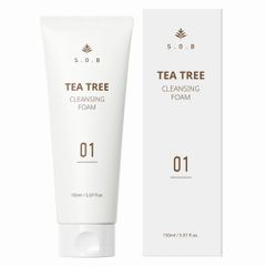Sữa Rửa Mặt S.O.B Tea Tree Cleansing Foam 150ml - Làm Sạch Sâu và Giảm Mụn, Phù Hợp Cho Da Nhạy Cảm, Chiết Xuất Tự Nhiên