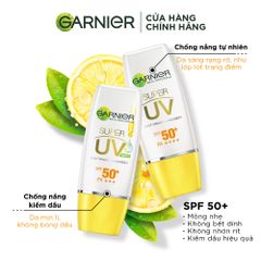 Kem Chống Nắng Garnier Lành Da 30ml - SPF50 PA+++ Dưỡng Sáng, Kiềm Dầu, Vitamin C & E - Bảo Vệ Tối Ưu Cho Da