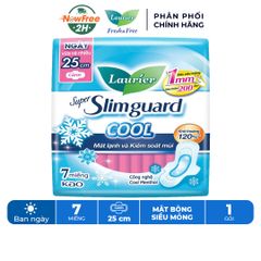 Băng Vệ Sinh Laurier Super Slimguard Cool Mát Lạnh Siêu Mỏng - Kiểm Soát Mùi Hương, Thấm Hút Hiệu Quả, Dành Cho Ngày Đèn Đỏ