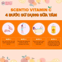 Sữa Tắm Beauty Buffet Scentio Vitamin C Body White 450ml - Dưỡng Sáng, Phục Hồi Da, Chống Khô Ráp, Giúp Làn Da Mịn Màng, Sáng Rạng Rỡ