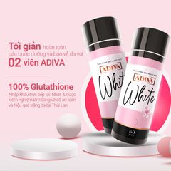 Viên Uống Sáng Da Adiva White 60 Viên - Hỗ Trợ Làm Trắng Da Tự Nhiên Với Glutathione & Vitamin C, An Toàn Cho Da, Xuất Xứ Nhật Bản