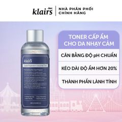 Nước Hoa Hồng Klairs Supple Preparation 180ml - Toner Dưỡng Ẩm Cho Da Nhạy Cảm, Cân Bằng pH, Chiết Xuất Thảo Dược