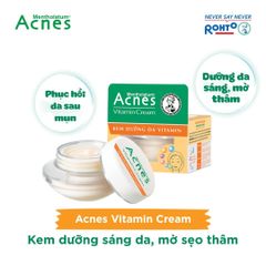 Kem Dưỡng Acnes Vitamin Sáng Da 40g - Kem Mờ Sẹo Thâm, Phục Hồi Da Sau Mụn, Dưỡng Ẩm, Giúp Da Sáng Mịn, Thương Hiệu Nhật Bản