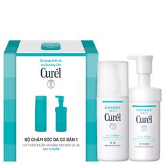 Bộ Sản Phẩm Curél Chăm Sóc Da Cơ Bản 1 - Sữa Dưỡng Cấp Ẩm 120ml & Sữa Rửa Mặt Dạng Bọt 90ml - Dưỡng ẩm cho da nhạy cảm, khô ês