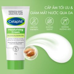 Kem Dưỡng Ẩm Cetaphil 50g Cho Da Khô, Nhạy Cảm - Cấp Ẩm Suốt 48 Giờ, Không Nhờn Rít, Giúp Bảo Vệ Hàng Rào Da