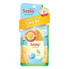 Sữa Chống Nắng Sunplay Baby Mild SPF35 PA++ 30g - Dành Cho Bé Và Da Nhạy Cảm, Không Chất Hấp Thu Tia, Dịu Nhẹ, Lành Tính