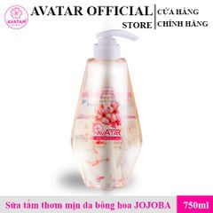 Sữa Tắm Avatar Jojoba Bông Hoa 750ml - Dưỡng Ẩm, Ngăn Ngừa Lão Hóa, Hương Thơm Nữ Tính Chăm Sóc Da Nhật Bản