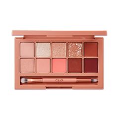 Bảng Phấn Mắt Clio 03 Coral Talk Pro Eye Palette - 10 Ô Màu Đẹp, Chất Phấn Mềm Mịn, Phong Cách Thời Trang Hàn Quốc