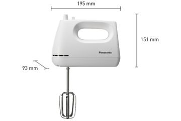 Máy Đánh Trứng Panasonic MK-GH3WRA - Thiết Kế Gọn Đẹp, 5 Tốc Độ, Công Suất 175W, Bền Bỉ, Thích Hợp Mọi Không Gian Bếp