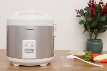 Nồi cơm điện Panasonic SR-MVN187LRA 1 lít - Nấu cơm nhanh chóng, chức năng hấp tiện lợi, kiểu dáng sang trọng, thích hợp cho gia đình ít người