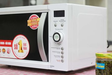 Lò Vi Sóng Cơ Nướng Sharp R-G371VN-W 23 Lít - Tiện Ích Đa Năng, Thiết Kế Sang Trọng, Công Suất 800W Nấu Nướng Hiệu Quả
