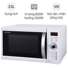 Lò Vi Sóng Cơ Nướng Sharp R-G371VN-W 23 Lít - Tiện Ích Đa Năng, Thiết Kế Sang Trọng, Công Suất 800W Nấu Nướng Hiệu Quả