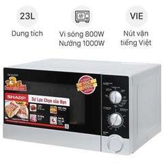 Lò Vi Sóng Cơ Có Nướng Sharp R-G302VN-S 23 Lít - Hẹn Giờ 35 Phút, Công Suất 800W, Thiết Kế Đơn Giản, Tiện Dụng Cho Gia Đình Nhỏ