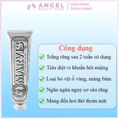 Kem Đánh Răng Marvis Whitening Mint 85ml - Làm Trắng Răng, Thơm Mát
