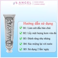 Kem Đánh Răng Marvis Whitening Mint 85ml - Làm Trắng Răng, Thơm Mát
