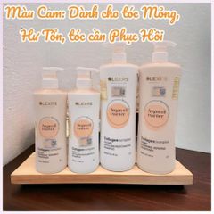 Cặp Dầu Gội Xả Olexrs Argan Oil Collagen 500ml Cam - Dưỡng Tóc, Giữ Nếp